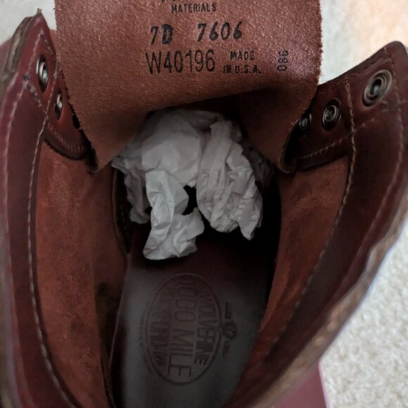 Wolverine 1000 Mile 6" Evans Boot, 7D - Picture 9 of 11